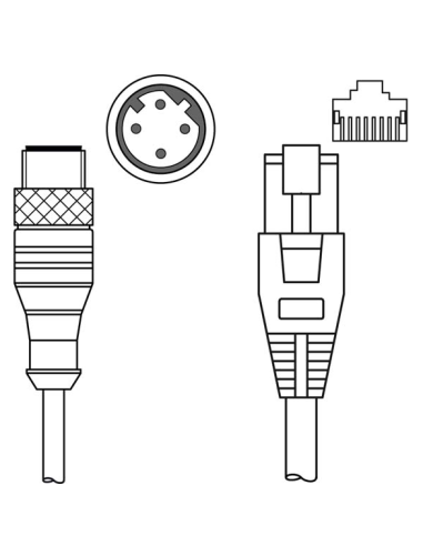 50135081 LEUZE-KSS ET-M12-4A-RJ45-A-P7-050, Conector