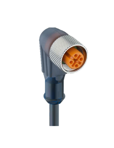 RKWT/LED P4-225/10M, Conector M12 hembra PUR