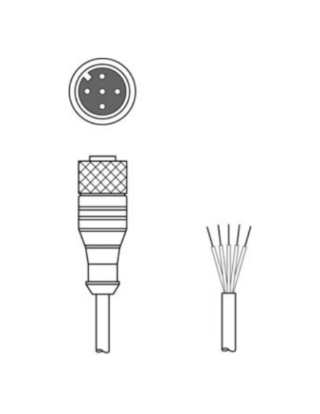 50133861 LEUZE-KD S-M12-5A-P1-100, Conector