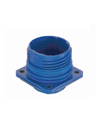 Han F+B housing bulkhead mount-straight BLUE