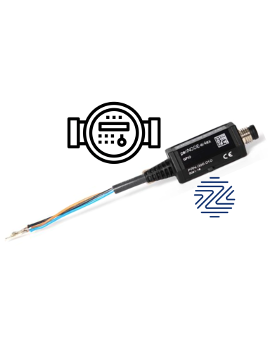 ZentNode MT. Adaptador inteligente periNODE GPIO con firmware MT de ZentinelMDS para medición de consumos de agua, gas o electri