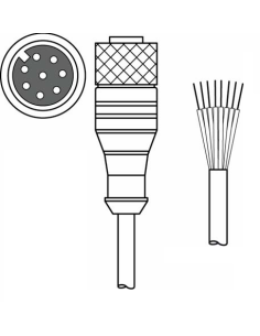 50135127 LEUZE-KD S-M12-8A-P1-020, Conector