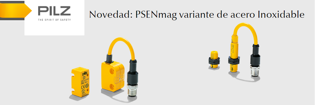 Sensor Seguridad PSENmag en acero Inoxidable para alta seguridad y condiciones extremas